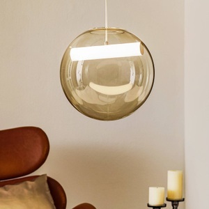 Northern, Northern Reveal Hängelampe aus mundgeblasenem Glas, Northern Reveal LED-Hängeleuchte Rauchglas Ø 35 cm