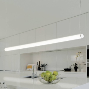 Sforzin, LED-Hängeleuchte Pirgos, dimmbar, Länge 200 cm, LED-Hängeleuchte Pirgos, 200 cm lang, dimmbar, weiß