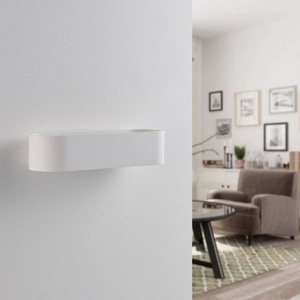 Abgerundete Gips-Wandlampe Fioni, LED