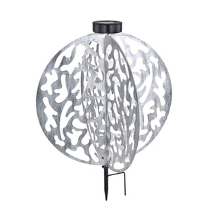 mutoni light, Solarleuchte Metall silberfarben 1xLED, Solarleuchte Metall silberfarben 1xLED
