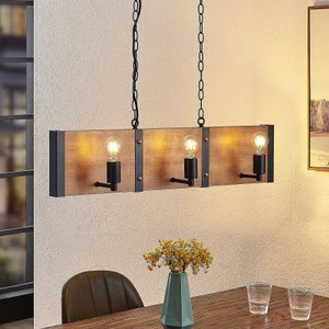 LINDBY, Lindby Kamilja Pendelleuchte fürs Esszimmer, Holz, Lindby Kamilja Pendelleuchte fürs Esszimmer, Holz
