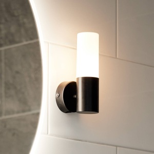 PR Home, PR Home Bad-Wandleuchte Beta, schwarz, IP44, PR Home Bad-Wandleuchte Beta, schwarz, IP44