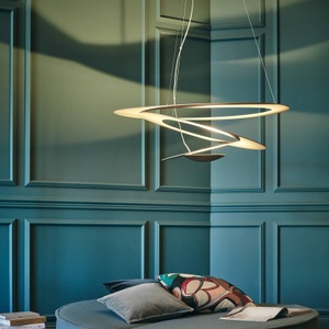 Artemide, Pirce Pendelleuchte LED / Ø 97 cm - Artemide gold en metall, Pendelleuchte Pirce metall gold LED / Ø 97 cm - Artemide gold en metall