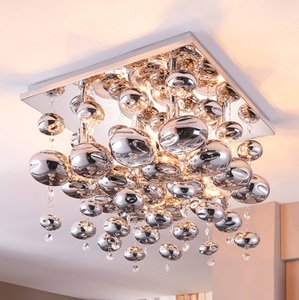 Lampenwelt.com, Mit Glaskugeln behangene Deckenleuchte Esfera, Mit Glaskugeln behangene Deckenleuchte Esfera