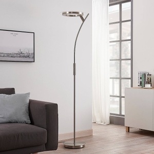 Lampenwelt.com, Leuchtstarker LED-Deckenfluter Darion mit Dimmer, LED-Deckenfluter Darion mit Dimmer