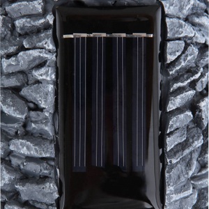 mutoni light, Solarleuchte Kunststoff steingrau 28xLED, Solarleuchte Kunststoff steingrau 28xLED