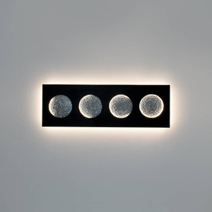 HOLLÄNDER, LED-Wandleuchte Fasi Della Luna, schwarz/silber, LED-Wandleuchte Fasi Della Luna, schwarz/silber
