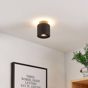 ARCCHIO, Arcchio Walisa LED-Deckenlampe, rund, schwarz, Arcchio Deckenlampe Walisa, Ø 10 cm, schwarz, Alu