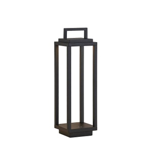 LUCANDE, Lucande Mirina LED-Außenlaterne, USB, schwarz, Lucande LED-Außenleuchte Mirina, schwarz, Akku, Touchdimmer