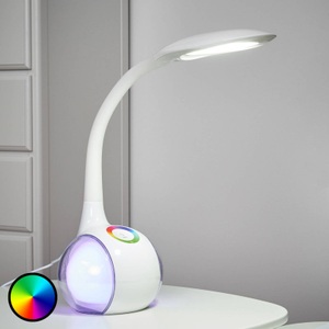 Globo, GLOBO TARRON Tischleuchte Acryl weiß multicolor, Kunststoff, Flexo unter Kunststoff, S, Flexible LED-Tischleuchte Paula, weiß