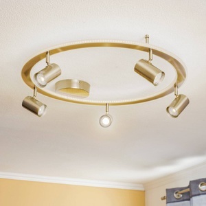 LINDBY, Lindby Berisha LED-Deckenlampe, 6-flammig, nickel, Lindby Berisha LED-Deckenlampe, 6-flammig, nickel