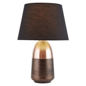Searchlight, Tischlampe EU700341 in Schwarz und Kupfer, 