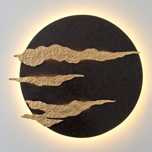 J. Holländer, Firmamento - schwarz-goldene LED-Wandlampe, Firmamento - schwarz-goldene LED-Wandlampe