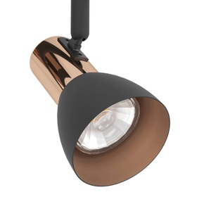 LIVIQUE, Spot Barnham, LED-Deckenstrahler Barnham, Länge 78 cm, schwarz/kupfer