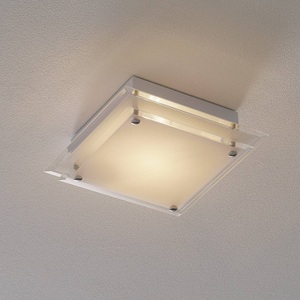 Fabas Luce, Glas-Deckenleuchte Maggie 30 x 30 cm, Coop Deckenlampe Marma