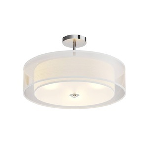 Lampenwelt.com, LED-Deckenleuchte Pikka mit weißem Schirm, Deckenleuchte Pikka mit weißem Schirm