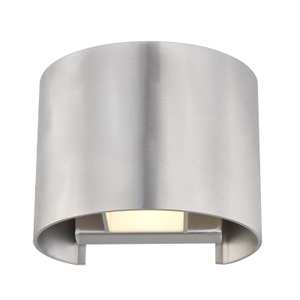 Lampenwelt.com, Alufarbene LED-Wandlampe Zuzana in Rundform, Arcchio Wandleuchte Zuzana, rund, alufarben, G9, 13 cm breit