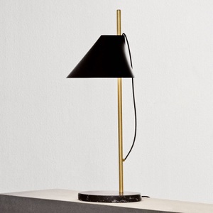 Louis Poulsen, Louis Poulsen-Yuh Table Lamp, Brass/Black, Tischleuchte Yuh LED metall stein schwarz LED / Sockel Marmor - Verstellbar - Louis Poulsen schwarz en stein