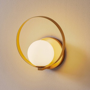 ACB ILUMINACIÓN, LED-Wandleuchte Halo, gold / opal, 