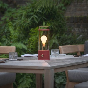 Tala, Tala - Outdoor Tischleuchte THE MUSE - rostrot - Mischmaterial - 33.8 cm, Tala Akku-Tischleuchte Muse Portable, rot, Alu, E27 LED