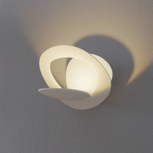 Artemide, Artemide - Wandleuchte PIRCE - 16cm/22cm, Wandleuchte Pirce Micro metall weiß LED / L 22 cm - Artemide weiß en metall