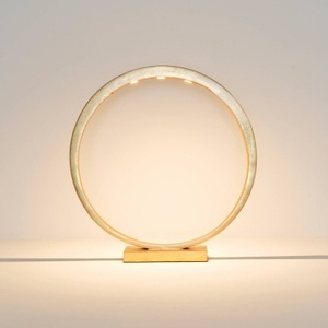 J. Holländer, LED-Tischleuchte Asterisco mit Dimmer, LED-Tischleuchte Asterisco Ringdesign gold Dimmer