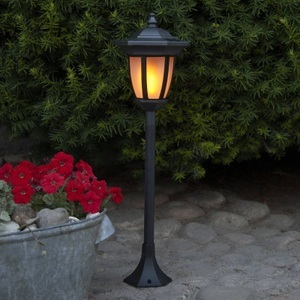 Best Season, LED-Solarleuchte Flame, 4 in 1, schwarz, Star Trading - Solarleuchte FLAME - schwarz - 15.5/15.5/63 cm