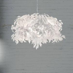 lipo, Pendelleuchte LEAVY, Pendellampe Leavy, chrom/weiß, Ø 70 cm, Kunststoff