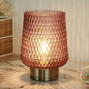 Pauleen, Pauleen Rose Glamour LED-Tischleuchte, Batterie, Pauleen Rose Glamour E27-LED Batterie Metallfuß
