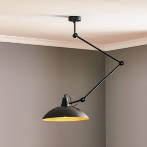 ALDEX, Deckenlampe 808 verstellbar 1-flammig schwarz/gold, Deckenlampe 808 verstellbar 1-flammig schwarz/gold
