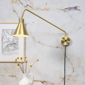 It´s about Romi, Lyon Wandleuchte mit Stromkabel / dreh- & schwenkbar - L 70 cm - It's about Romi gold/metall en metall, Wandleuchte mit Stromkabel Lyon gold metall / dreh- & schwenkbar - L 70 cm - It's about Romi metall en metall