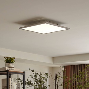 Lampenwelt.com, Quadratische LED-Deckenleuchte Liv, 28 W, Lindby LED-Panel Livel, 4.000 K, 40 cm x 40 cm, Aluminium