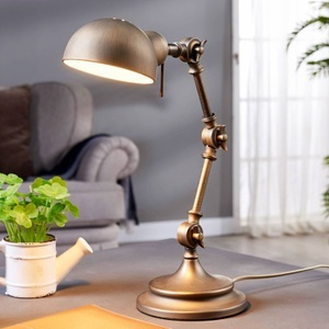 Lampenwelt.com, Ellisen - Schreibtischlampe in Bronze, 