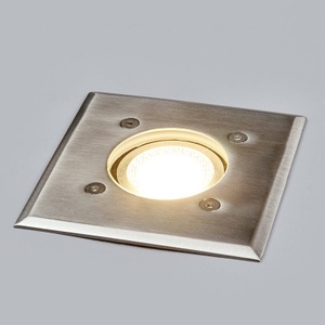 Lampenwelt.com, Eckige Edelstahl-Bodeneinbaulampe Insa, IP67, Eckige Edelstahl-Bodeneinbaulampe Insa, IP67