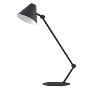 LUCANDE, Lucande Phina Tischleuchte in Schwarz, höhenverst., 