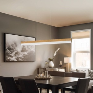 ROTHFELS, Rothfels Keijo LED-Hängelampe nickel/eiche 103 cm, Quitani LED-Hängelampe Keijo, nickel/eiche, 103 cm