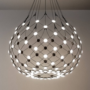 Luceplan, Luceplan Mesh LED-Hängelampe Ø 80cm 1m Abhängung, Luceplan Mesh LED-Hängelampe Ø 80cm 1m Abhängung