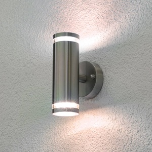 Edelstahl-Außenwandleuchte Tiberius mit LED
