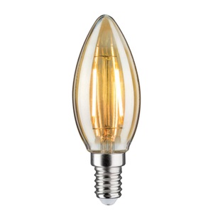 Paulmann, LED-Kerzenlampe E14 4,7W 2.500K gold, dimmbar, Paulmann 28705 LED EEK F (A - G) E14 Kerzenform 4.7 W = 37 W Gold (Ø x H) 35 mm x 98 mm 1 St.