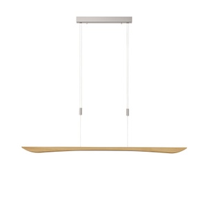 LUCANDE, Lucande Hiba LED-Pendellampe, eiche natur, 148 cm, Quitani LED-Pendellampe Hiba, eiche natur, Länge 148 cm