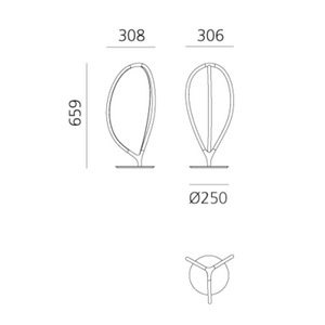 undefined, Artemide - Tischlampe Arrival - Schwarz, Tischleuchte Arrival LED metall schwarz / Aluminium - H 66 cm - Artemide schwarz en metall