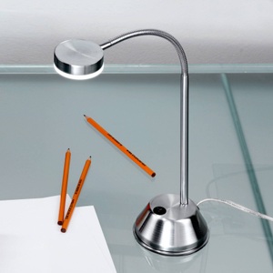 Orion, LED-Tischleuchte Colin, nickel satiniert, LED-Tischleuchte Mira, nickel satiniert