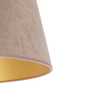 EULUNA, Lampenschirm Cone Höhe 18 cm, beige/gold, Lampenschirm Cone Höhe 18 cm, beige/gold