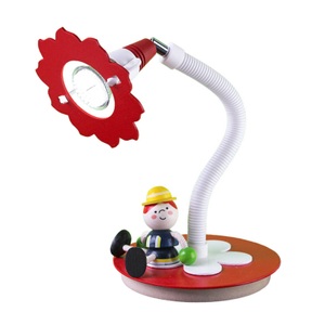 Elobra, LED-Tischleuchte Feuerwehrmann Fred, rot-weiß, LED-Tischleuchte Feuerwehrmann Fred, rot-weiß
