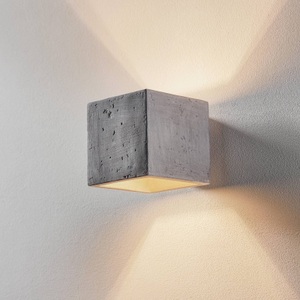 SOLLUX, Wandleuchte Ara als Würfel aus Beton, Wandleuchte Ara als Würfel aus Beton