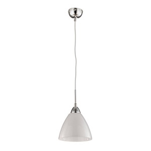 Opalweiße Glas-Hängeleuchte Read, 20 cm