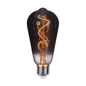 Star Trading, LED-Filamentlampe ST64 E27 3W 1800K Rauchglas, Bulbs Leuchtmittel Bulb