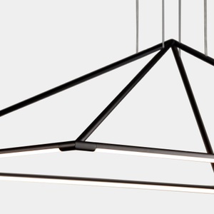 GROK, Grok Tubs LED-Hängelampe in Matt-Schwarz 90x60 cm, LEDS-C4 Tubs LED-Hängelampe matt-schwarz 90x60 cm
