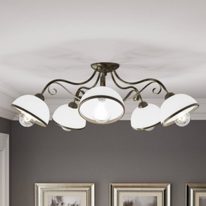 LUMINEX, Hängeleuchte Antica im Landhausstil, dreiflammig, Deckenleuchte Antica im Landhausstil, fünfflammig
