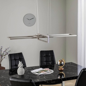 LINDBY, Lindby Ariola LED-Hängelampe, dimmbar, nickel matt, 